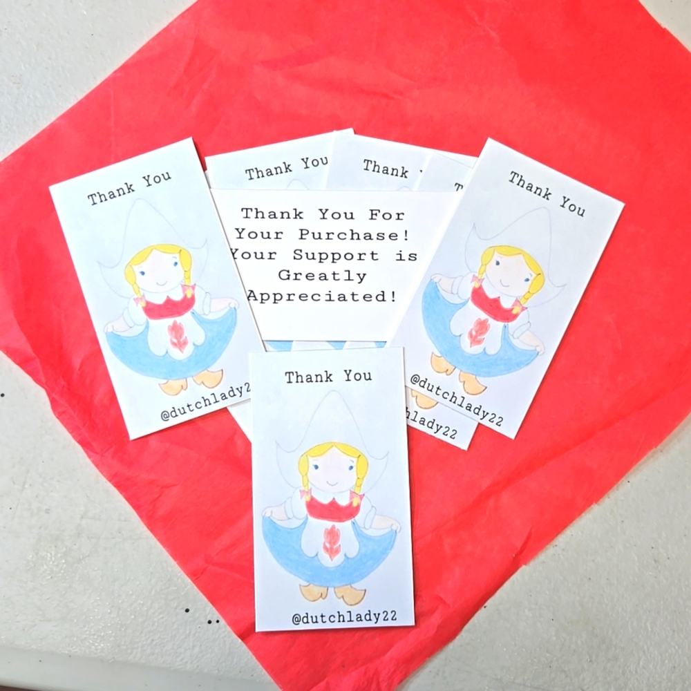 Custom Order @dutchlady Thank You Cards 200 Count